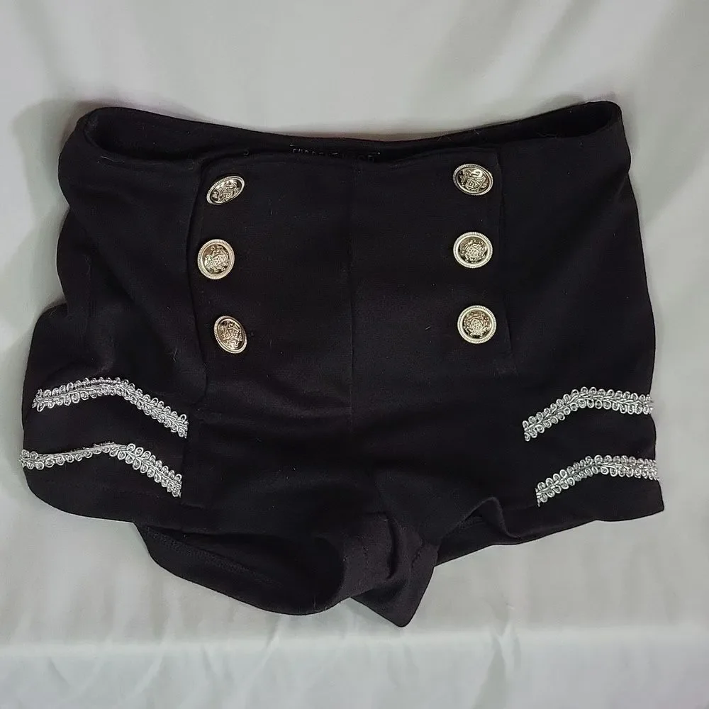 Current Mood Dolls Kill Marching Band Black Parade Short Shorts sz XS